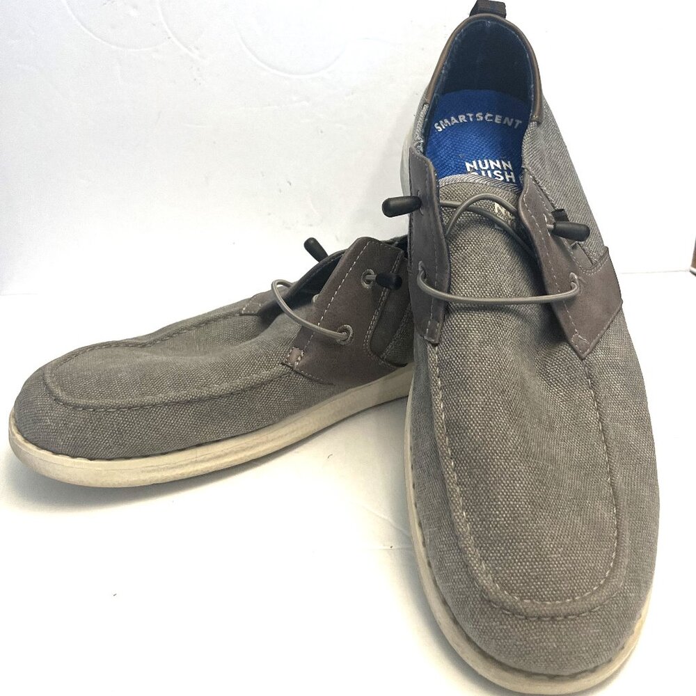 Nunn Bush Men's Brewski Smart Canvas Slip on Loafers Gray Men's Size US 12M EUC